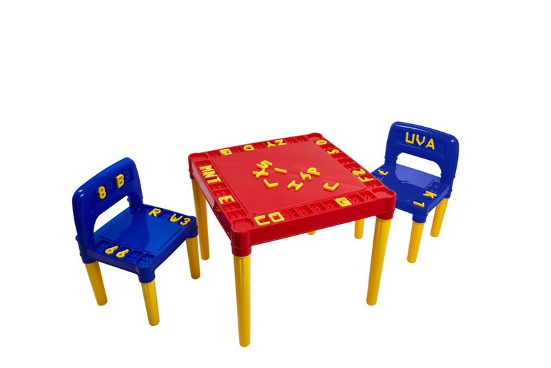 Imagem de Mesa Infantil Educativa Desmontável Com 2 Cadeiras - Tritec