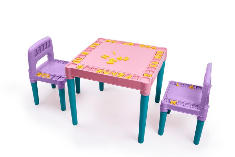 Imagem de Mesa Infantil Educativa Desmontável Com 2 Cadeiras  - Tritec