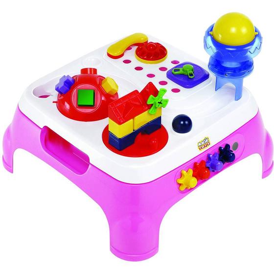 Imagem de Mesa infantil maxi atividades educativas Rosa Magic Toys