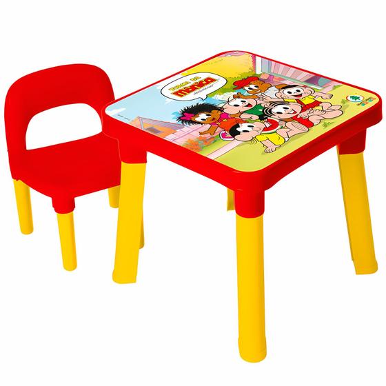 Imagem de Mesa Infantil Plástico Didática Colorida Turma Da Mônica Para Crianças - Monte Líbano