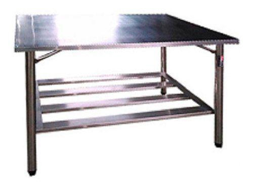 Imagem de Mesa Inox 1,50x70x28 com prateleira inferior