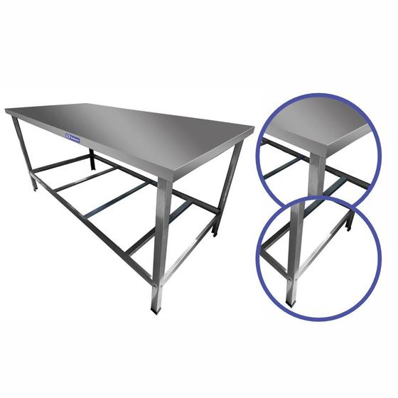 Imagem de Mesa Inox para Pizzaria com Grade Inferior 1,20 metro - Sebem