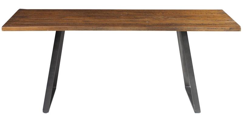 Mesa Jantar Boston Retangular Edge Rustic Brown Base Grafite 190cm - 41900 Menor preço em Mesa Jantar Boston Retangular Edge Rustic Brown Base Grafite 190cm - 41900