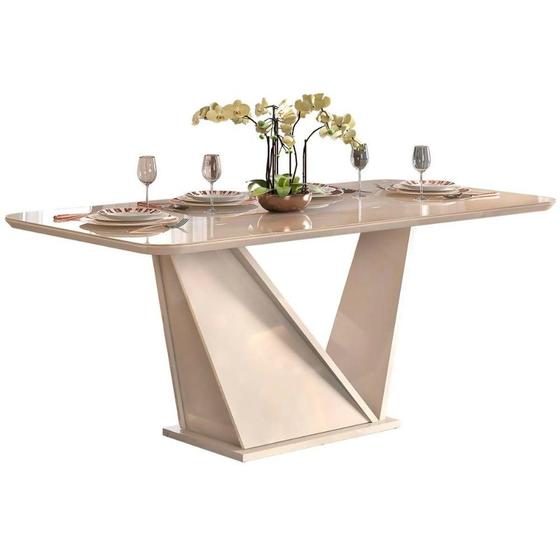 Imagem de Mesa Jantar DJ Móveis Forme/Ariel Tp Vd 180 Off White