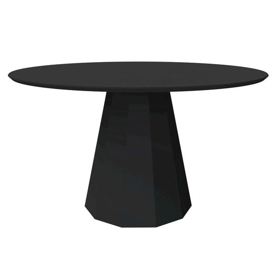 Imagem de Mesa Jantar Isis Preto 135x135cm para 6 Cadeiras N Ceval