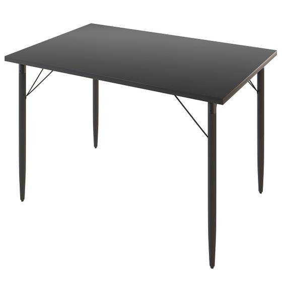 Imagem de Mesa Jantar Multiuso Madri Cor Preto Com Pés Cor Preto - Shop das Cabeceiras