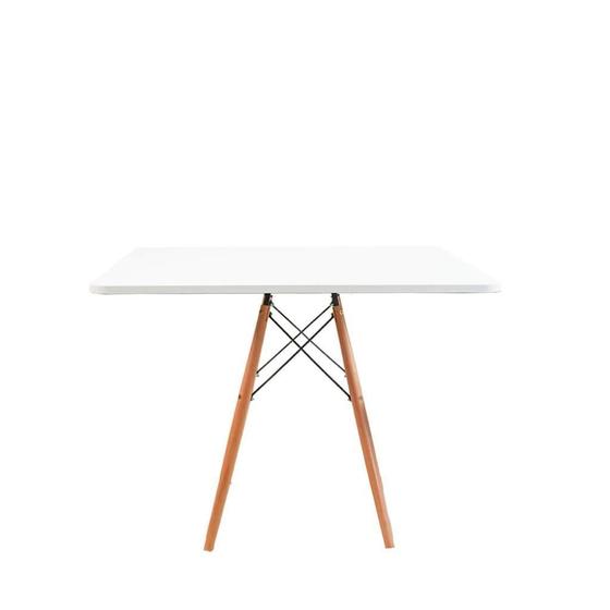 Imagem de Mesa Jantar Quadrada Eiffel 80Cm Branco Mdf Charles Eames