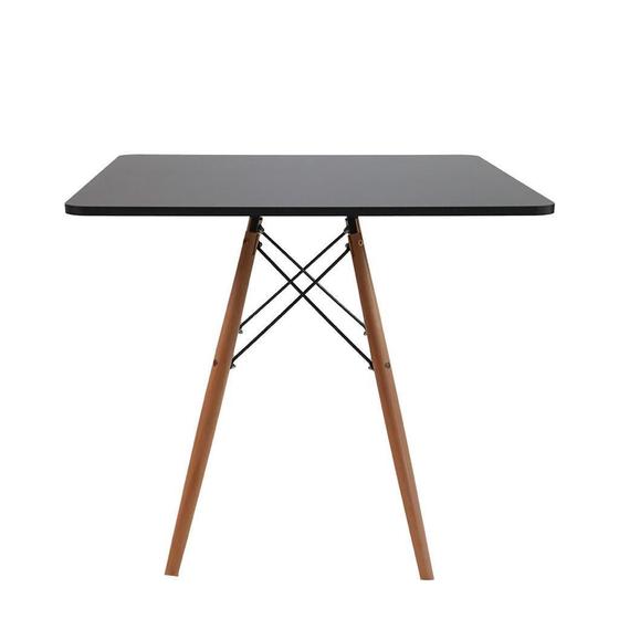 Imagem de Mesa Jantar Quadrada Eiffel 80Cm Preto Mdf Charles Eames