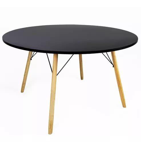 Imagem de Mesa Jantar Redonda Eames Eiffel 120 cm com 4 Cadeiras Eames Eiffel - Preta