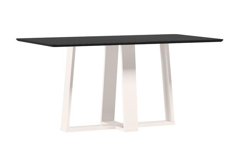 Imagem de Mesa Jantar Rubi 160X90 Off White/Preto - NC