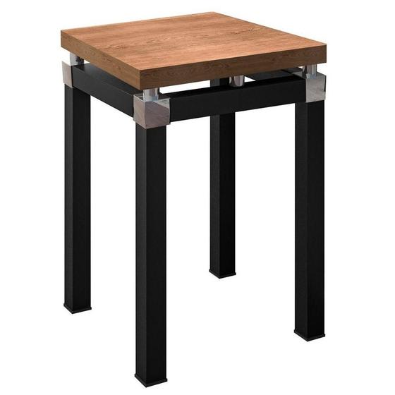 Imagem de Mesa Lateral 41cm Malva Nature/preto