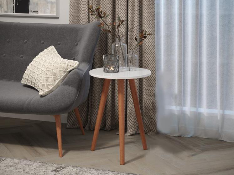 Imagem de Mesa Lateral Apoio Retrô Decoração Tabriz Pés Palito Moveis