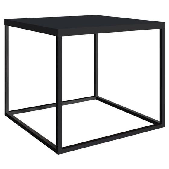 Imagem de Mesa Lateral Cube 24803 Linha Complementos Preto Artesano