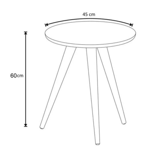 Imagem de Mesa Lateral Decorativa Athenas 60cm Altura Vidro Laca Pés Madeira Maciça 45x45 - Bordinhon