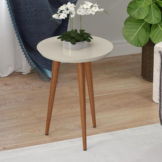 Imagem de Mesa Lateral Luna 440 Off White - Patrimar