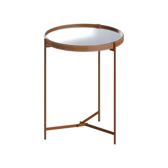 Imagem de Mesa Lateral Nezuko 71cm com Espelho Base Cobre G29 - Gran Belo