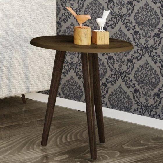 Imagem de Mesa Lateral Retrô Brilhante 48cm Decor Móveis Bechara