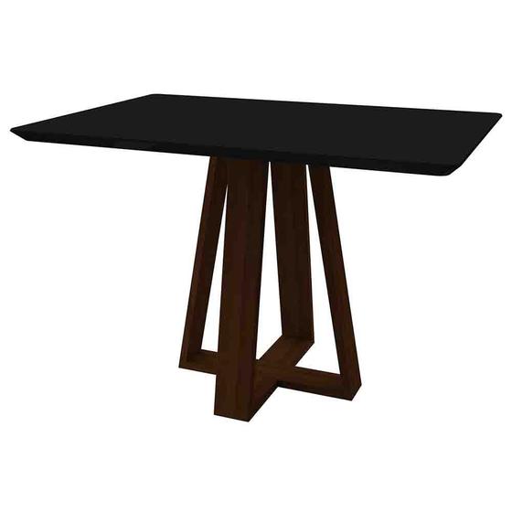 Imagem de Mesa Lectus 120x80cm - Amêndoa/Preto