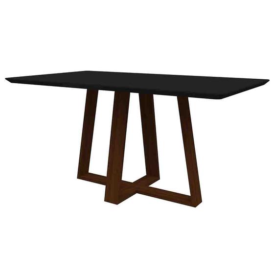 Imagem de Mesa Lectus 160x90cm - Amêndoa/Preto