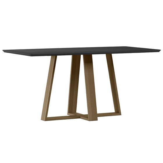 Imagem de Mesa Lectus 170x90cm - Amêndoa/Preto