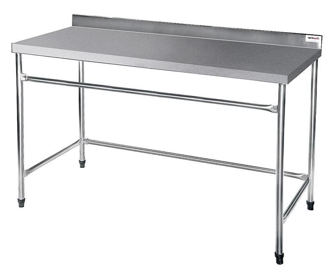 Imagem de Mesa Lisa Reforçada Atual Inox em Aço Inox 304 MLR 1,5 Metros