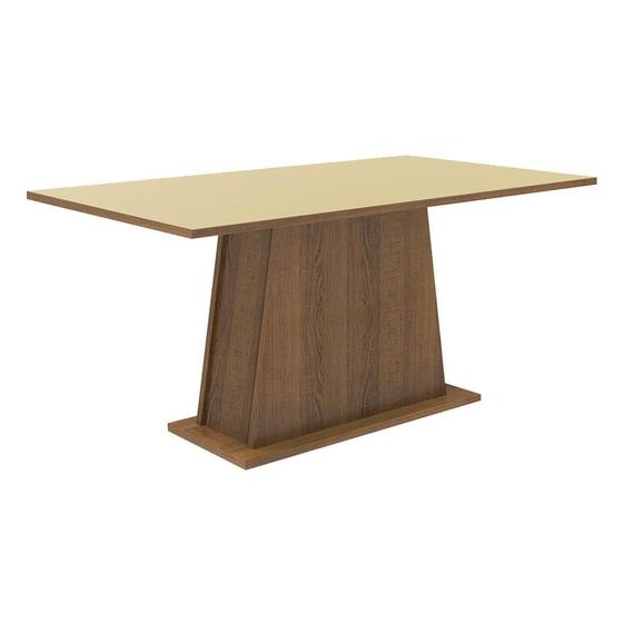 Imagem de Mesa Madesa Retangular Tampo de Madeira 5364 - Rustic/Crema