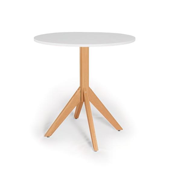 Imagem de Mesa Maitê com Tampo Redondo 80cm Branco - Napole Decor