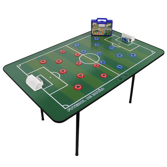 Imagem de Mesa Média Futebol de Botão e Maleta com 2 Times - 10274132