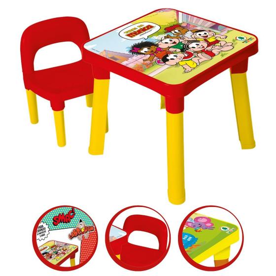 Imagem de Mesa Mesinha Infantil C/ Cadeira Didática Educativo Colorido