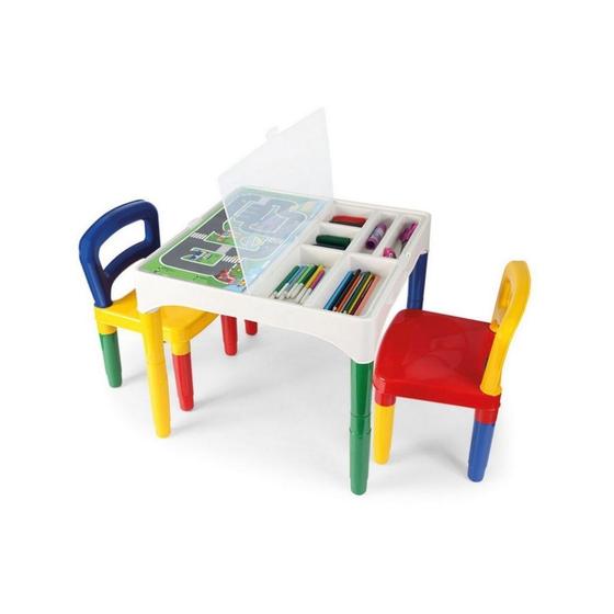 Mesa Mesinha Infantil Didática Com Cadeiras e Adesivos Menor preço em Mesa Mesinha Infantil Didática Com Cadeiras e Adesivos