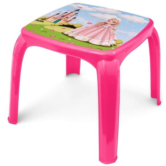 Imagem de Mesa Mesinha Infantil Plástico Educativa Resistente Estudar Lanchar Brincar