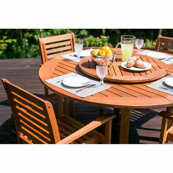 Mesa Mestra Ipanema com Centro Giratório Ø 150 cm em Madeira Mestra Móveis Menor preço em Mesa Mestra Ipanema com Centro Giratório Ø 150 cm em Madeira Mestra Móveis