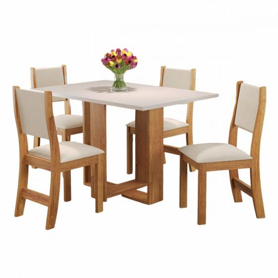 Imagem de Mesa Milani com 4 Cadeiras Sol Viero