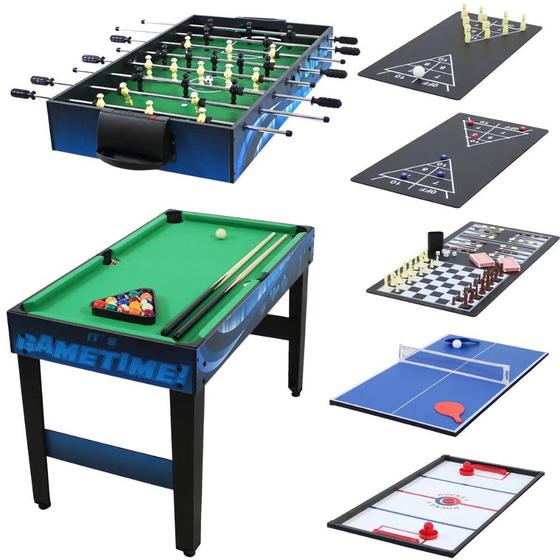 Mesa Multi-jogos 10 em 1 Azul e Preto Ahead Sports Menor preço em Mesa Multi-jogos 10 em 1 Azul e Preto Ahead Sports