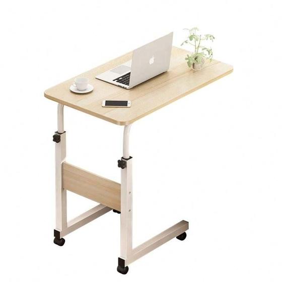 Imagem de Mesa multiuso ajustável com rodas para notebook sofá e cama