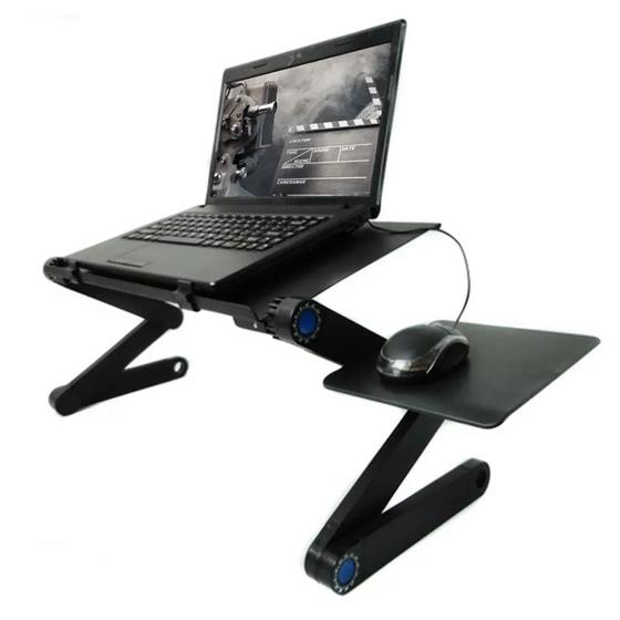 Imagem de Mesa Notebook Multifuncional Alumínio Com Cooler Refrigeração