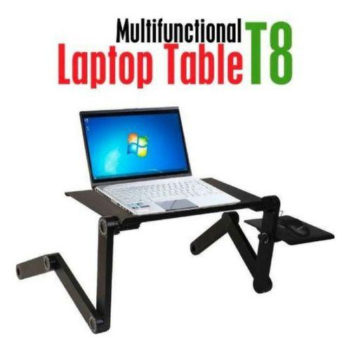 Imagem de Mesa Notebook Multifuncional Alumínio Com Cooler T8