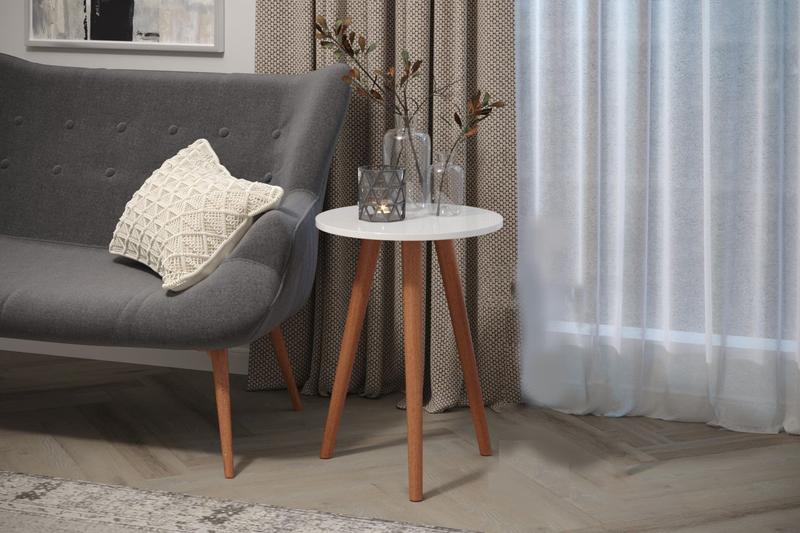 Imagem de Mesa Off White Lateral Para Decoração Para Sala De Estar