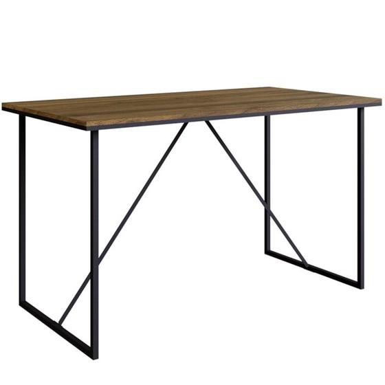 Imagem de Mesa Office Estilo Industrial SW006 Preto Noce Oro PP Milani Store