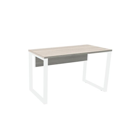 Imagem de Mesa p/ escritório 120x60 pandin p25tub - nogueira/branco