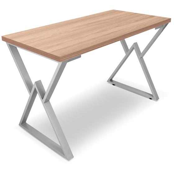 Imagem de Mesa P/ Escritório Jantar Gamer Omega 1,00x0,60 Em Aço Tampo Em Madeira 