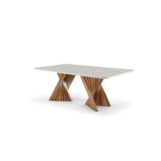 Imagem de Mesa Palents de Jantar com Tampo de Vidro 200x110 - Tommy Design