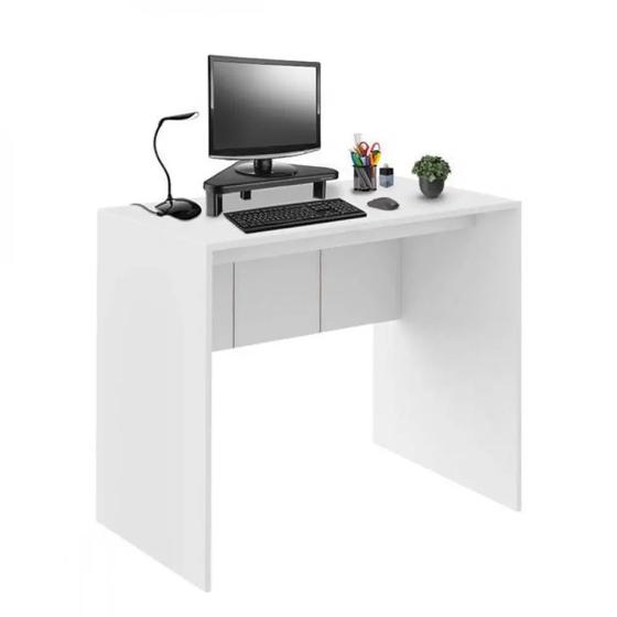 Imagem de Mesa para Computador 90cm Branco Fosco - EI074 Sua Casa Multi Melhor