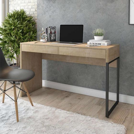 Imagem de Mesa Para Computador Desk Com 2 Gavetas 120cm - Fit Mobel