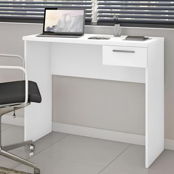 Imagem de Mesa Para Computador e Escrivaninha Escritorio Office 1 Gaveta Branca NT2000