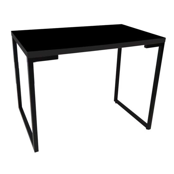 Imagem de Mesa Para Computador Escrivaninha Industrial Porto 90cm Preto - D'Rossi