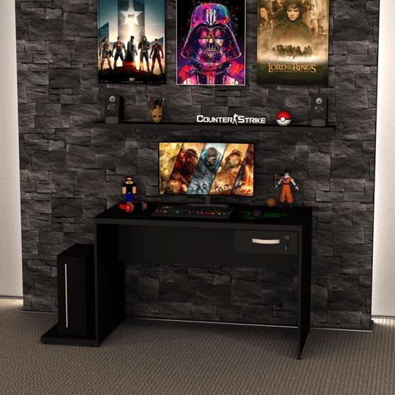 Imagem de Mesa para Computador Gamer 1 Gaveta 120x60 Cm