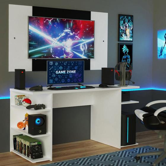 Mesa para Computador Gamer Madesa 9409 e Painel para TV até 58 ...