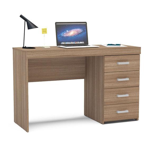 Mesa para Computador Malta 4 Gavetas Castanho Ff Menor preço em Mesa para Computador Malta 4 Gavetas Castanho Ff