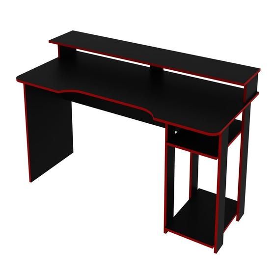 Imagem de Mesa Para Computador Notebook Gamer ME4153 Preto/Vermelho - Tecno Mobili